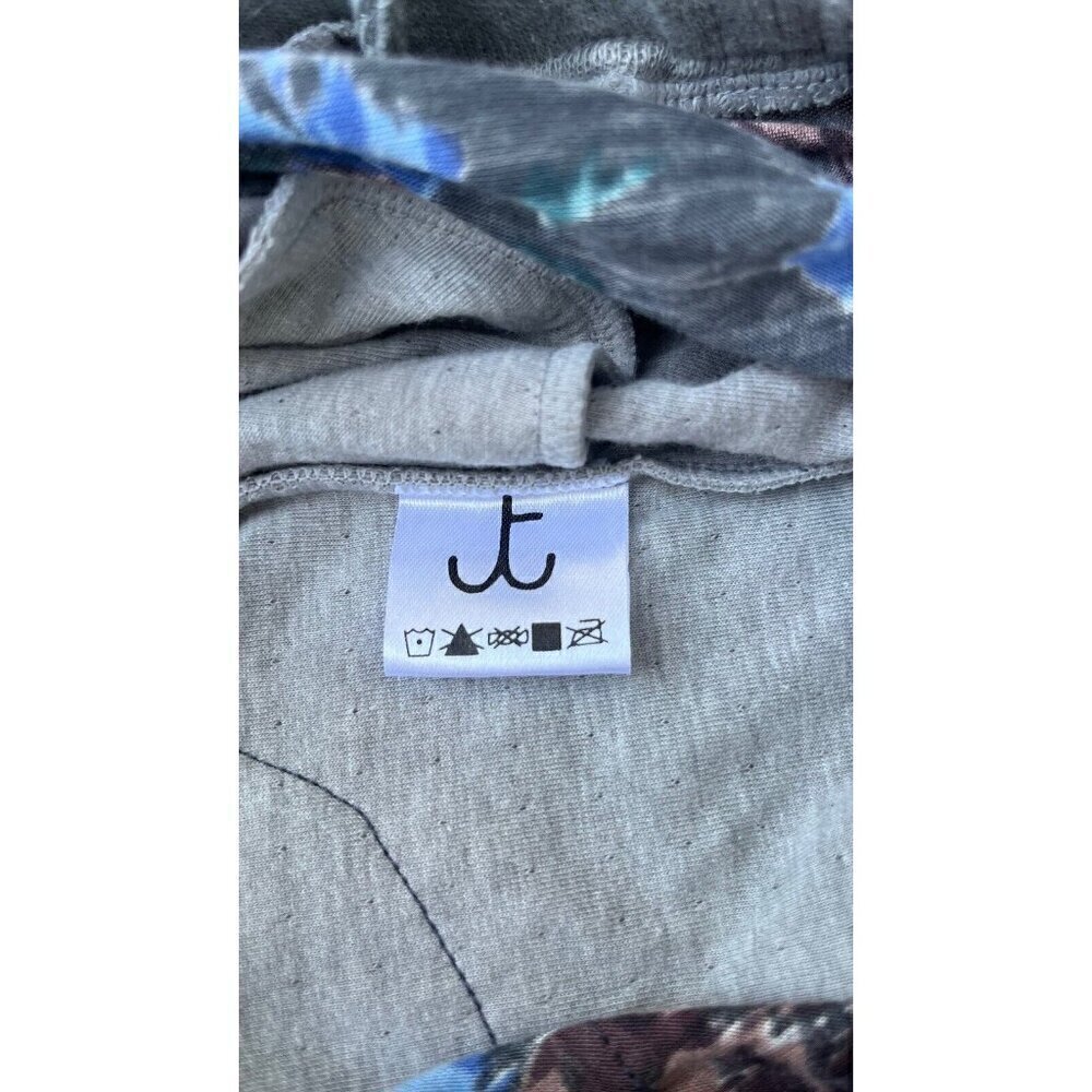 Tallow Ashton Floral Gray Rayon Lounge Track Pants Size 4 — image 7 of 8